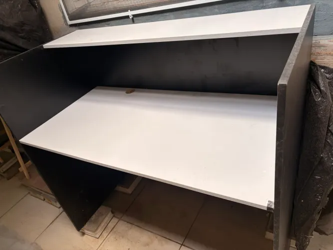 Balcão Atendimento Recepção 120cm Cinza/ preto Web Office