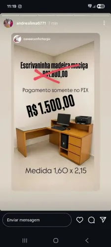 Escrivaninha  canto