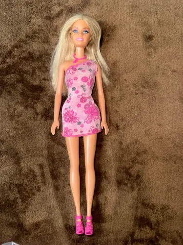 Barbie Fashion Loira Vestido Rosa Floral Original Mattel 2009 a 2014