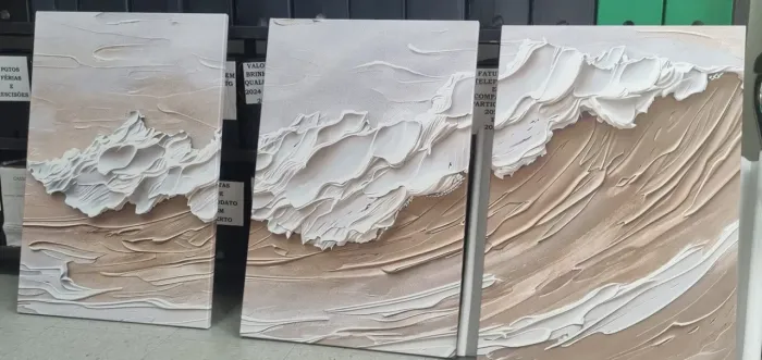 Vendo Quadro Decorativo Contemporâneo, impressão em canvas (tela) 3 peças