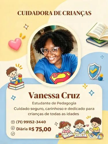 Babá domiciliar por R$: 75,00