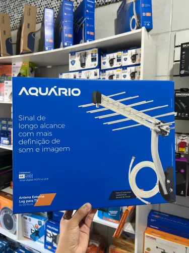 Antena Externa Digital de 12 DBI com 10 Metros de cabo