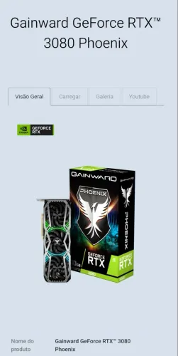 RTX 3080 Gainward (Em Uberaba)
