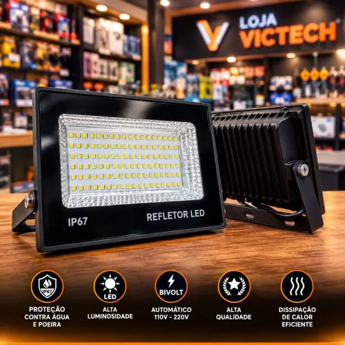 Kit 2 refletor LED 400W Bivolt