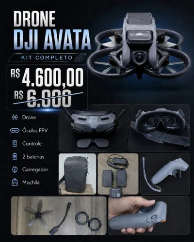 Drone Avatar - DJI - Usado - Completo com Mochila