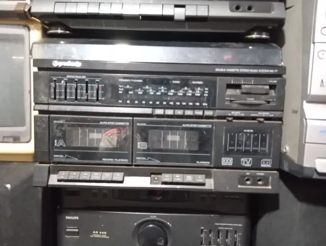 Som gradiente retro toca fitas