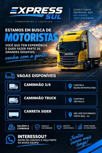 Vaga de motoristas