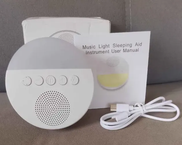 Aparelho Ruido Branco Maquina De Sono E Luminaria Bebe