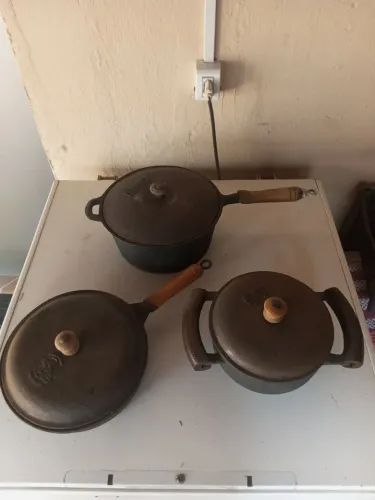 Kit 3 Peças em Ferro Fundido