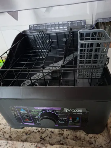 Lava louças Práxis Portátil preto 8 serviços