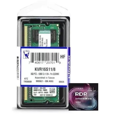 Memória kingston 8gb 1600mhz DDR3 note