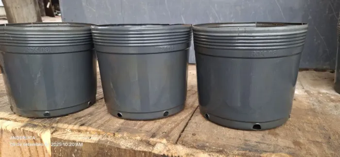 Vasos plásticos de 8 litros cada