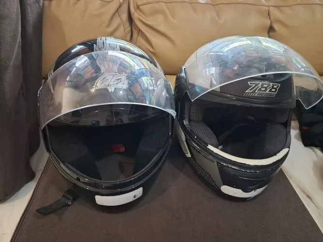 Capacete pescoceira e luva