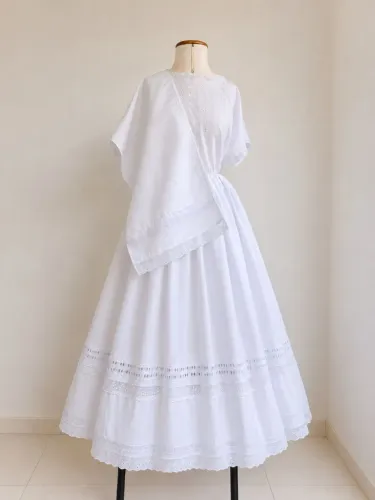 Conjunto de saia e torço candomblé jurema sagrada umbanda