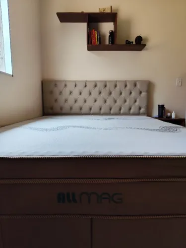 Cama Box Queen colchão D45 magnético massageador 