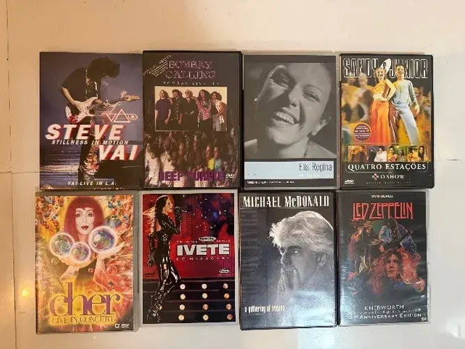 Coleção com 27 dvds originais - shows e filmes, Queen, Led Zeppelin, Deep Purple e mais