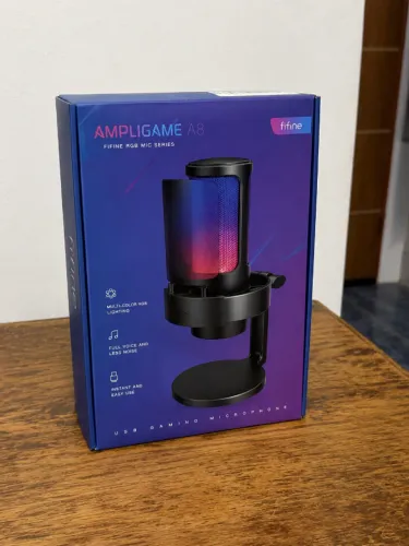 Microfone FIFINE AmpliGame A8 RGB USB | Excelente Estado