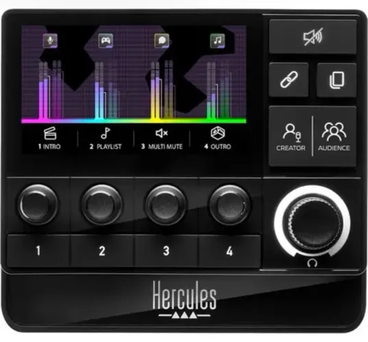 Controlador De Áudio Hercules Stream 200 Xlr Para Streaming