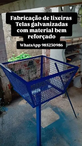 Lixeiras com uma grande durabilidade e com telas galvanizadas.