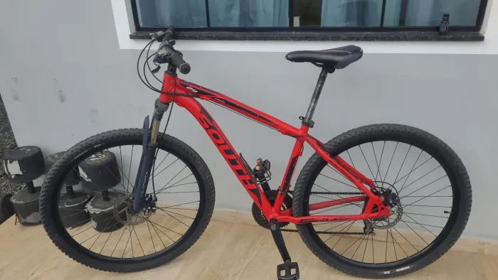 Bicicleta Soul Aro 29 Vermelha Shimano Freio a Disco