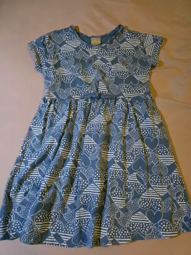 Vestido Infantil Milon Azul Estampado
