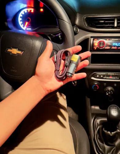 Carregador veicular/ carregador para carro duas entradas, tipo a e c turbo!