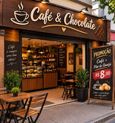 Cafeteria e doceria artesanal