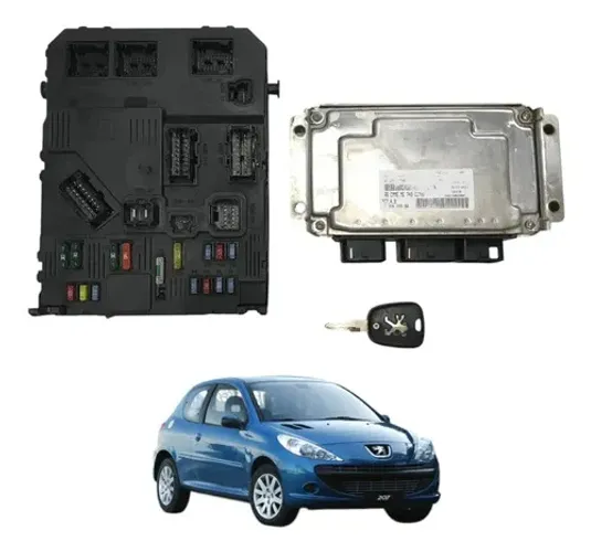 Kit Modulo Bsi Injecao Chave Peugeot 207 1.4 8v 2011 2012