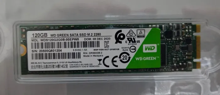 SSD M.2 SATA WD Green 120GB Western Digital