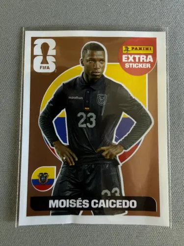 Figurinha Extra Sticker Moisés Caicedo 2026 BRONZE