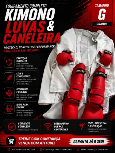 KIT KARATÊ COMPLETO HOMOLOGADO À VENDA