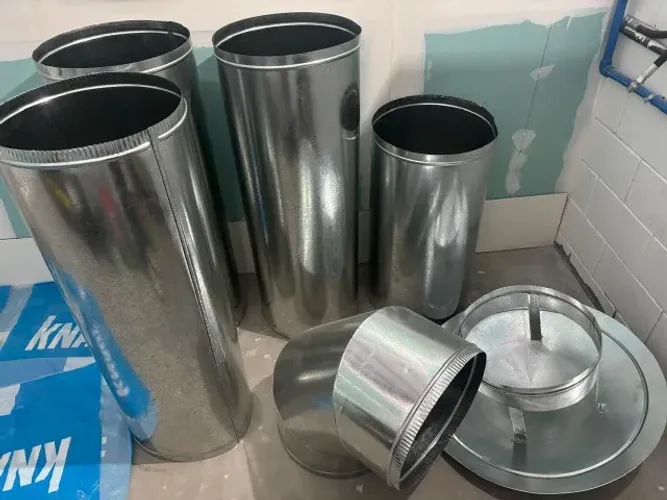 Kit Dutos Galvanizados 45cm Diâmetro - Chapa 26 (Novos) - Ideal para Galpão/Exaustão