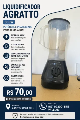 Liquidificador em perfeito estado