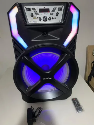 Caixa de Som Amplificada Britânia 1000W Bluetooth + Bateria  Potente!!!