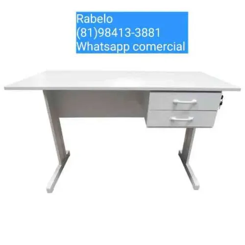 Mesa birô de escritório com 2 gavetas em até 5x sem juros no cartão 