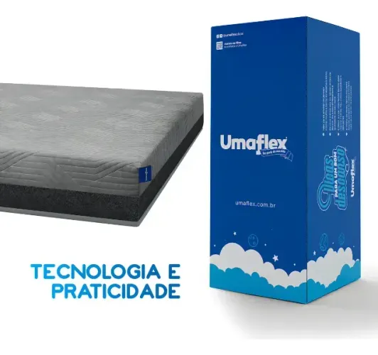 Colchão King Umaflex Fit Visco 25 cm, NOVO, na embalagem original e à pronta entrega em Ca
