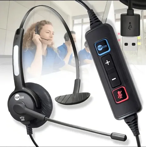 Headset Usb Com Cancelador De Ruídos - Topuse