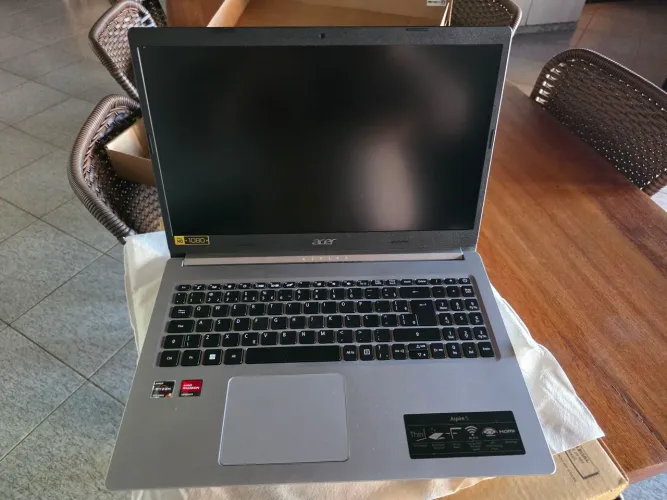 Notebook Acer Ryzen 5 5500U 8gb 256gb Impecável, em estado de novo