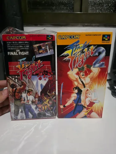 Lote Final Fight Super Famicom - Original JP CIB - Final Fight 1 & 2