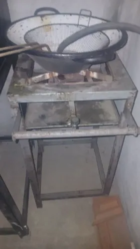 FOGÃO INDUSTRIAL 1 BOCA COM TACHO E CESTO
