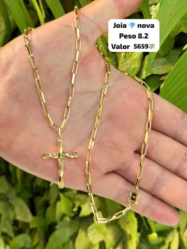 Corrente de ouro 18k 8.2g Tijolinho Nova | Certificado de garantia