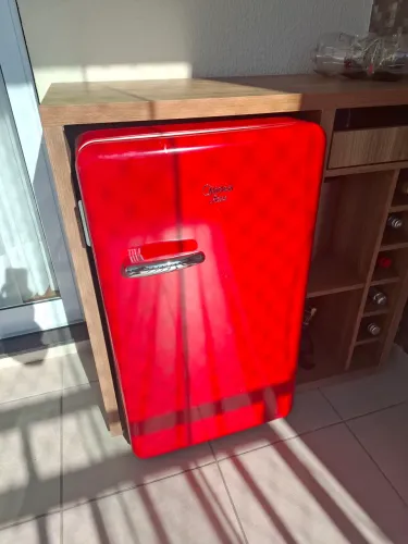 Frigobar retro 95l Vermelho Rubi