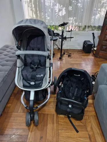 Carrinho de Bebê First 1st Safety + Moisés + Bebê Conforto Kit Trio 3x1