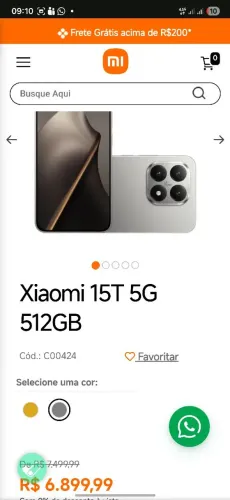 Xiaomi 15t novidade completo aberto para conferência 