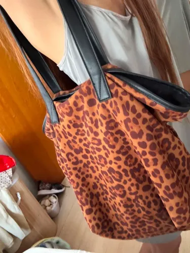 Bolsa y2k hobo slouchy animal print onça
