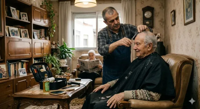 Corto cabelo a domicílio, para idosos ou quem queira seu conforto de casa