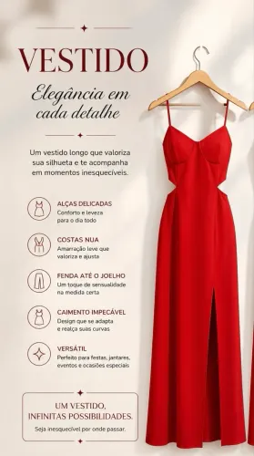 Vestido Vermelho (elegante)