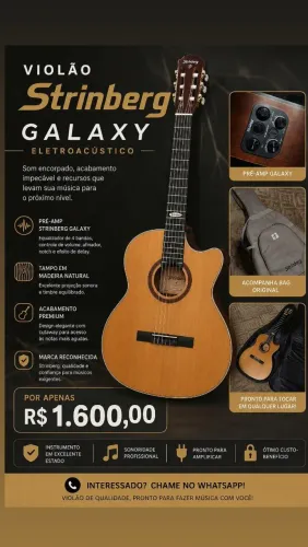 Violão strimberg nylon Galaxy com efeito