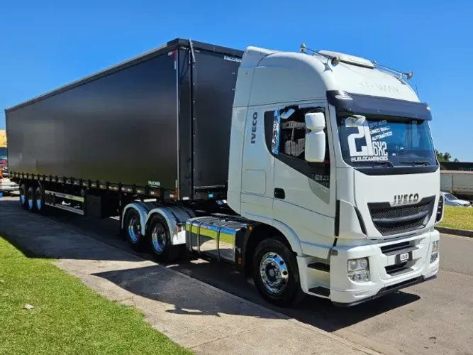 Iveco Hiway 440 6x2 Ano 21 Teto Alto Automático + Sider Facchini Ano 26 0km 30 plt c/pneu
