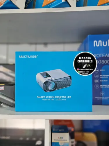 Projetor Wireless Wifi Multilaser 2200 Lumens Pj003 até 180"